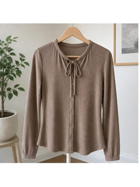 None Tops - Taupe Cami Blouse